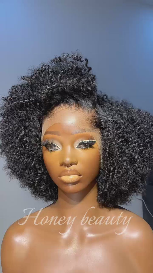 Raw SDD Curly Hair with HD Lace Frontal - 300g, 20 inches.